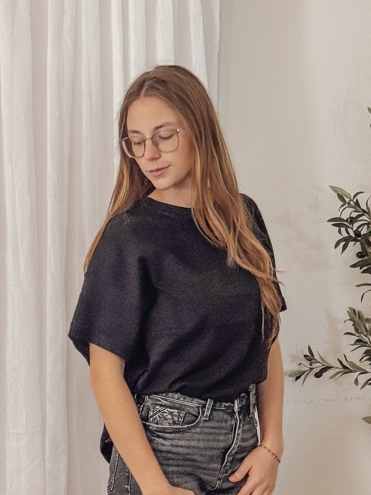 The Rowan Soft Knit Tee In Black