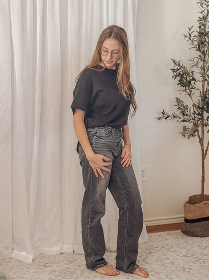 The Rowan Soft Knit Tee In Black