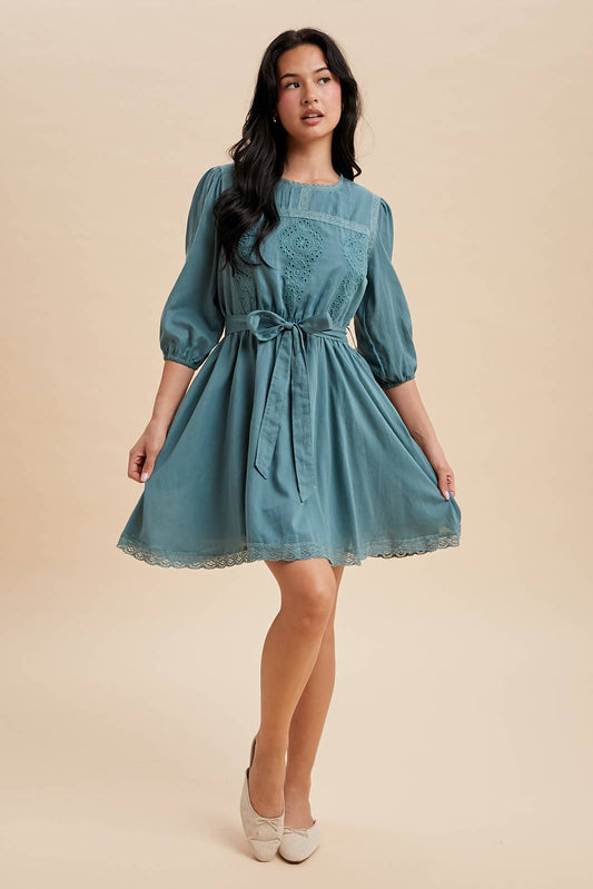 The Willow Breeze Eyelet Dress