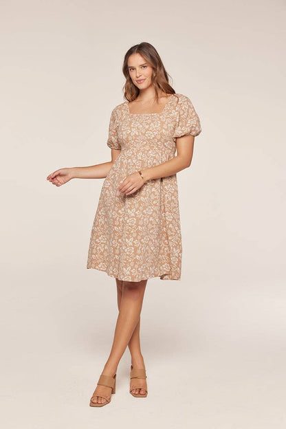 Jacquard Square Neck Dress