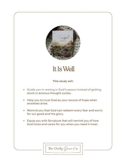 It Is Well | Anxiety Study
