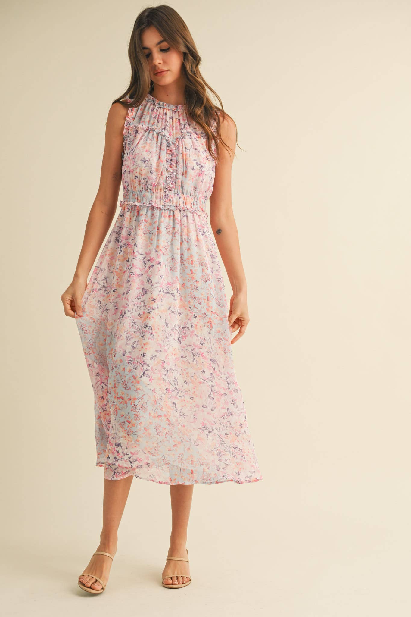 The Ella Floral Midi Dress