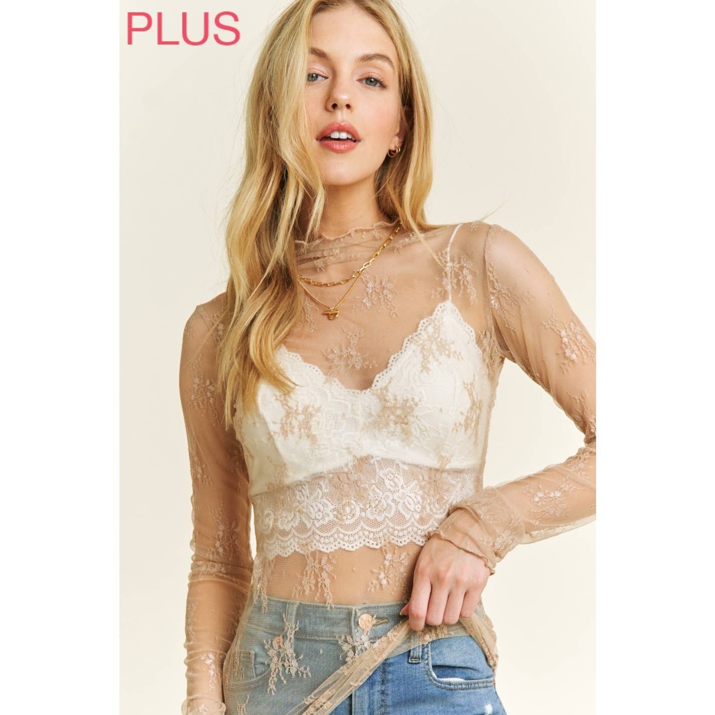 Long Sleeve Floral Lace Top