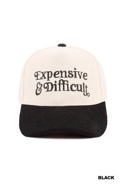 Expensive & Difficult Two-tone Corduroy Cap