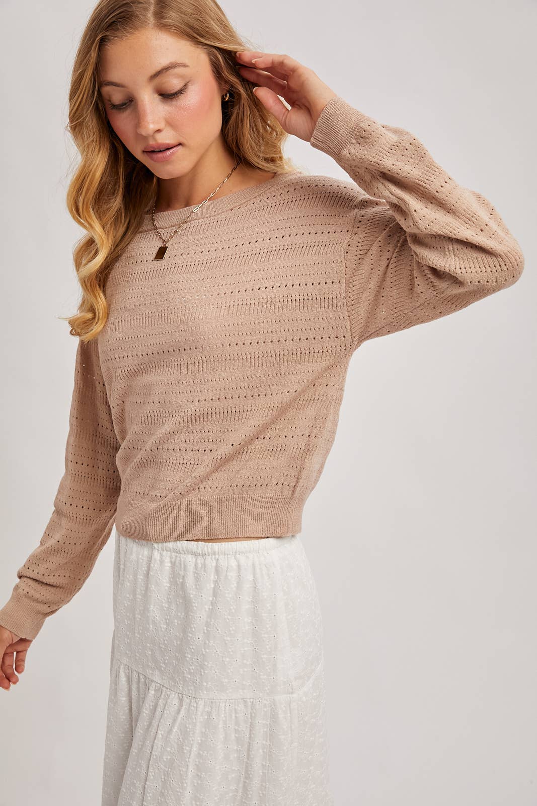 The Haven Eyelet Knit Sweater