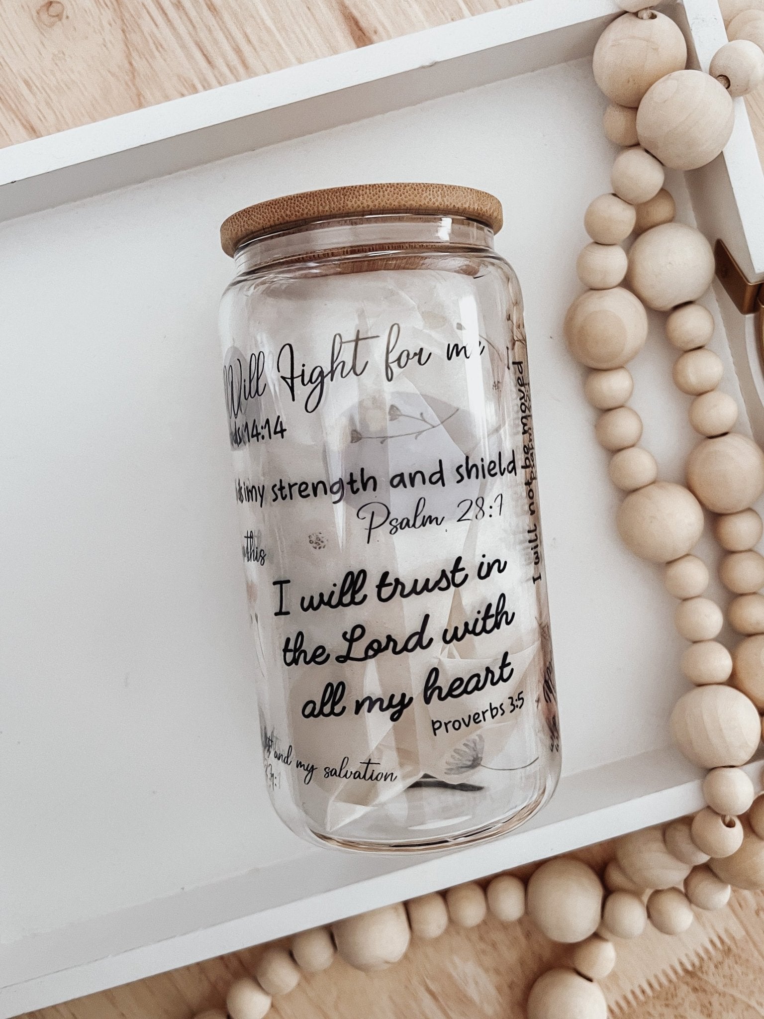 Bible Verses 16oz Glass Can Cup  Emma K Designs