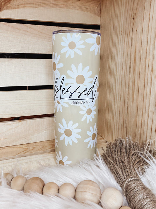 Blessed Jeremiah 17:7 20oz Skinny Tumbler - Emma K Designs