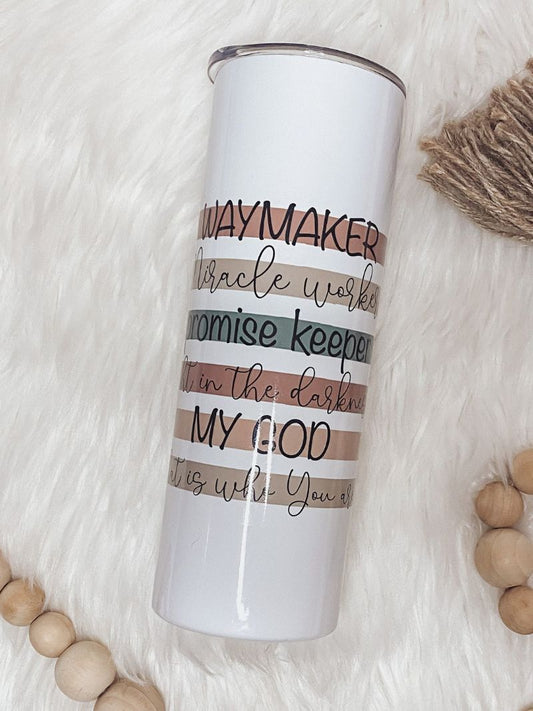 Boho Stripes Waymaker 20oz Skinny Tumbler - Emma K Designs