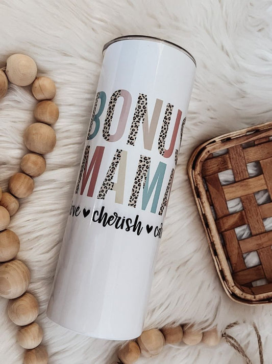 Bonus Mama 20oz Skinny Tumbler - Emma K Designs