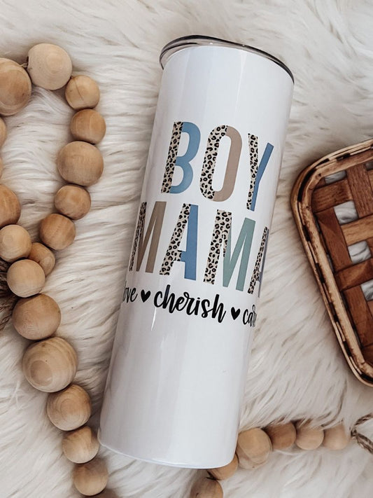 Boy Mama 20oz Skinny Tumbler - Emma K Designs