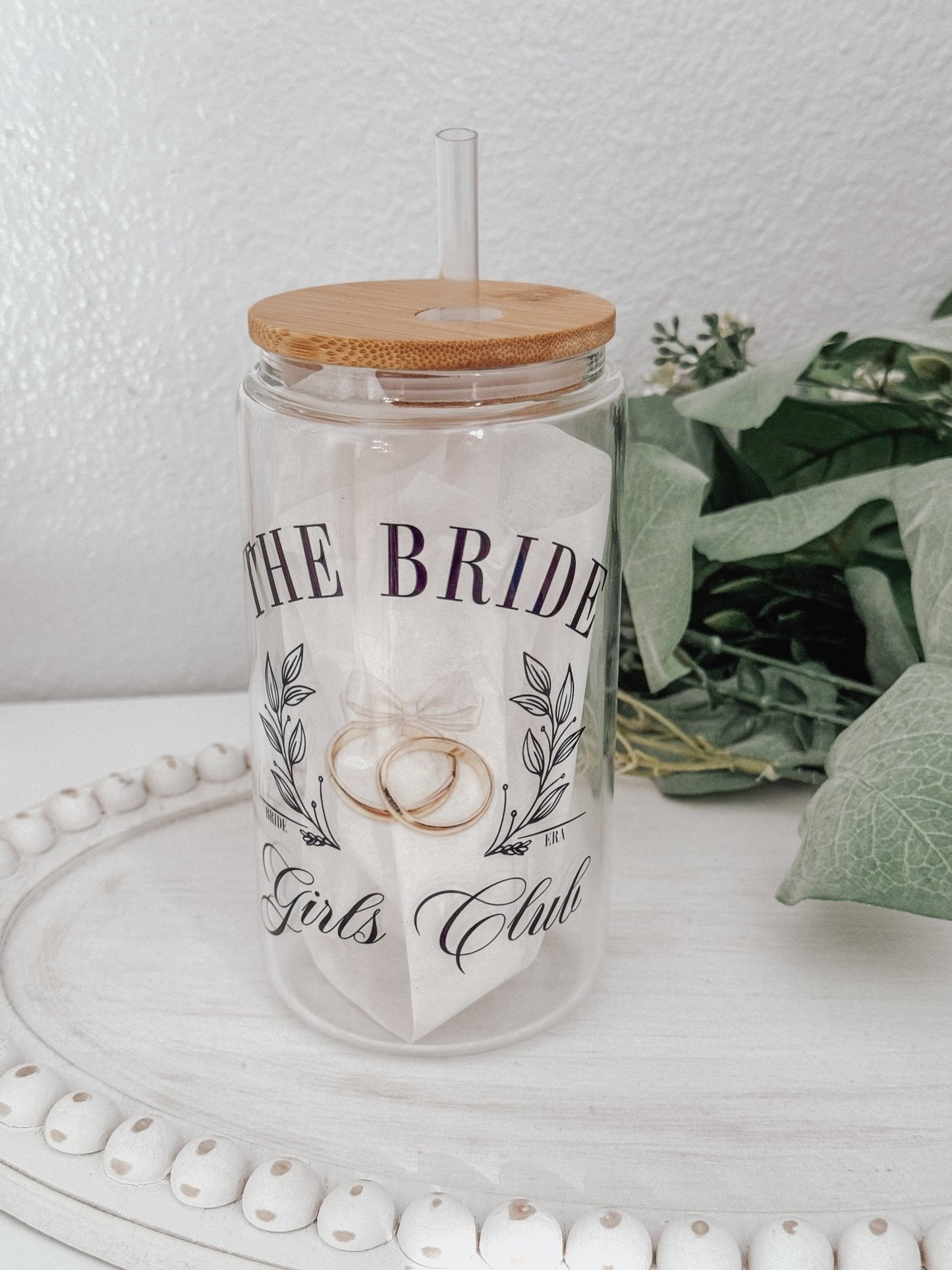 Bride Social Club 16oz Glass Can - Emma K Designs