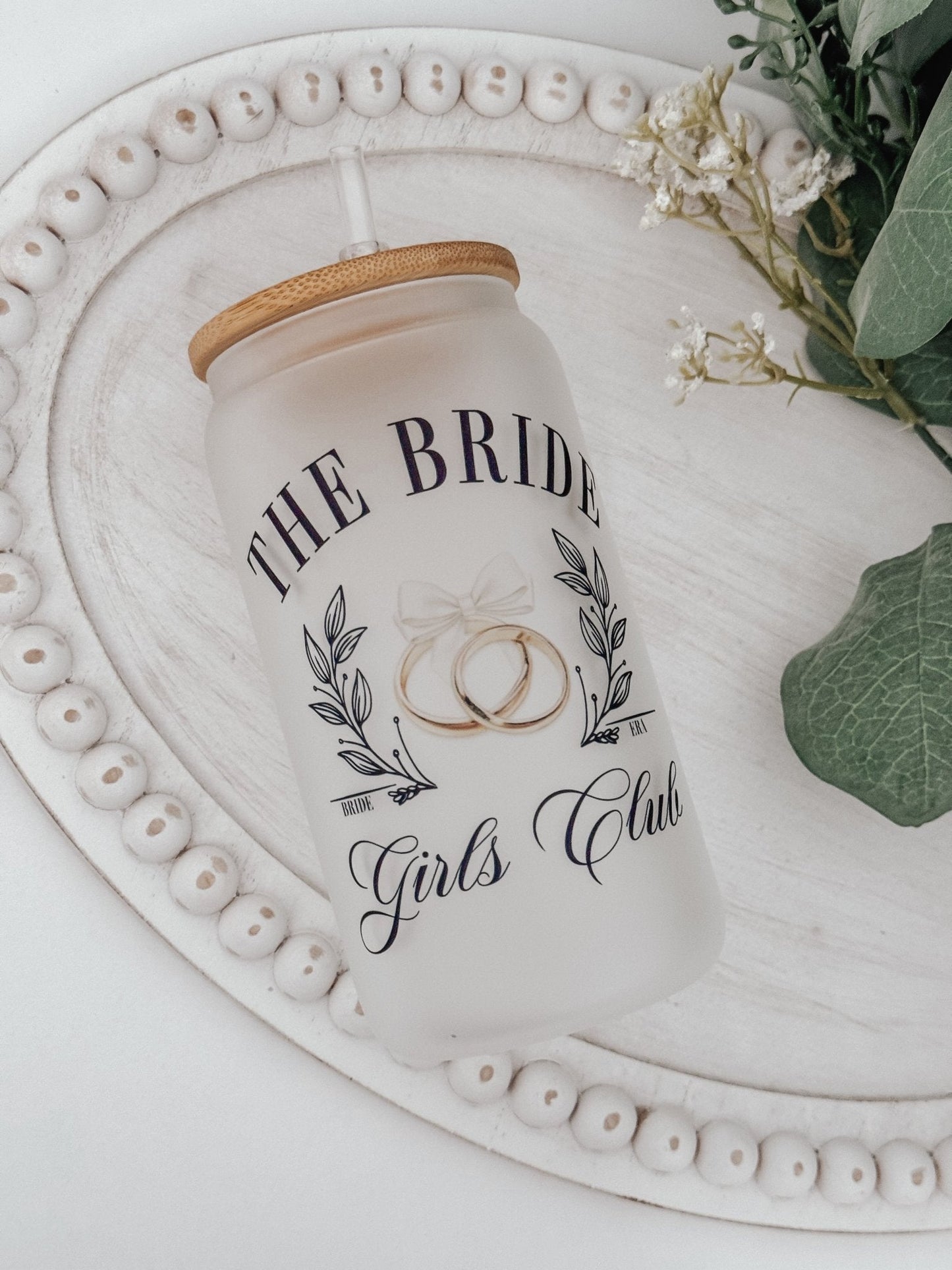 Bride Social Club 16oz Glass Can - Emma K Designs