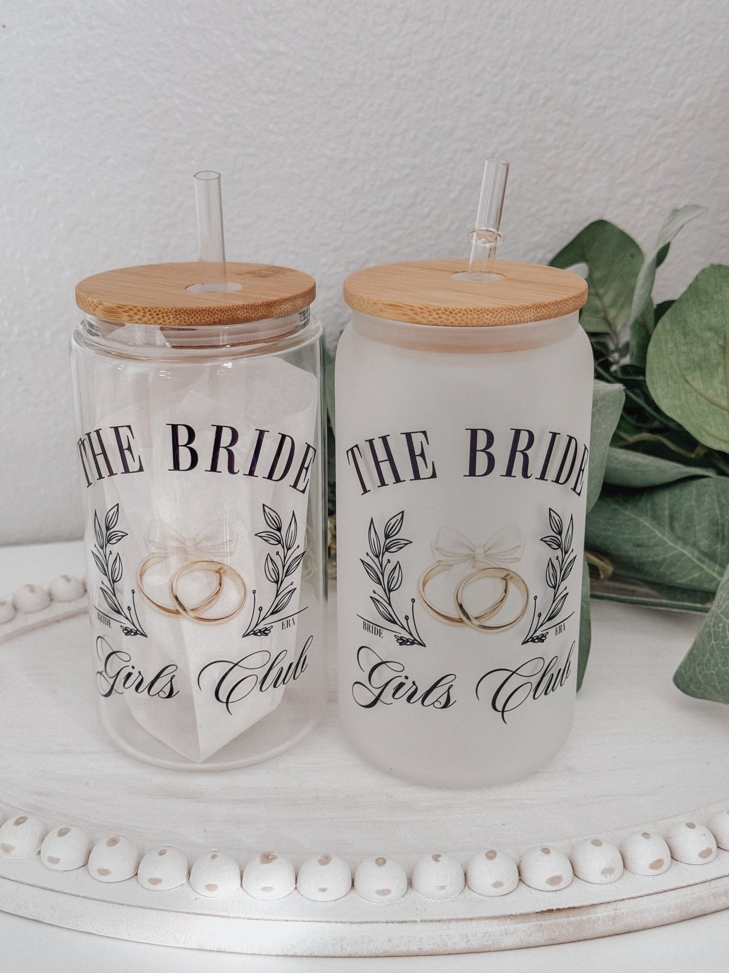 Bride Social Club 16oz Glass Can - Emma K Designs