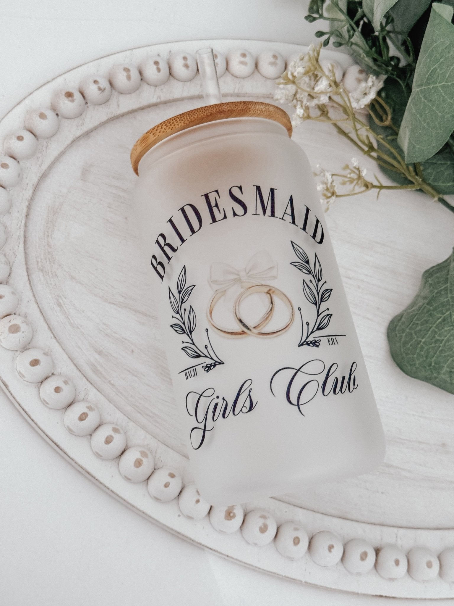 Bridesmaid Social Club 16oz Glass Can - Emma K Designs