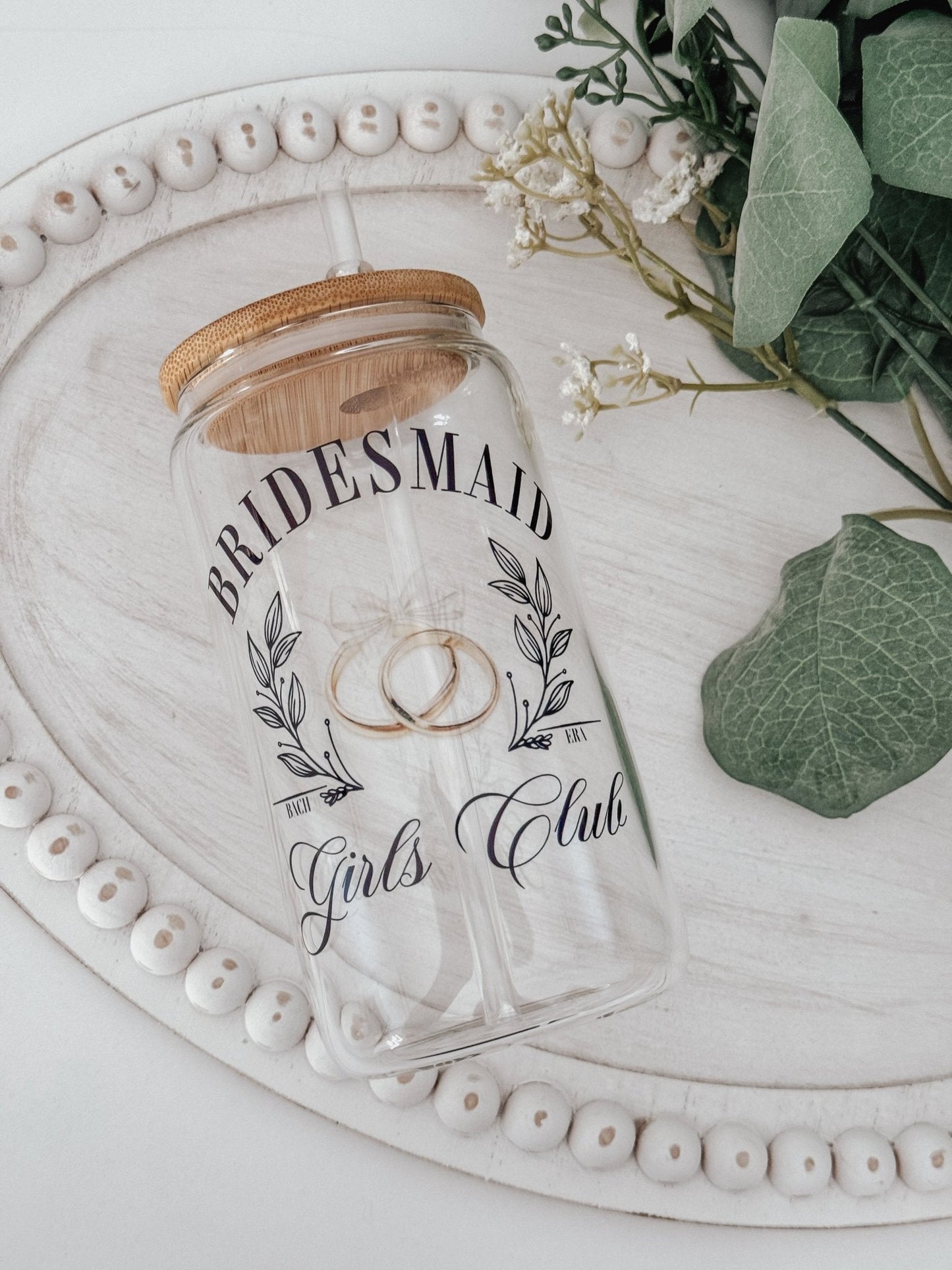 Bridesmaid Social Club 16oz Glass Can - Emma K Designs