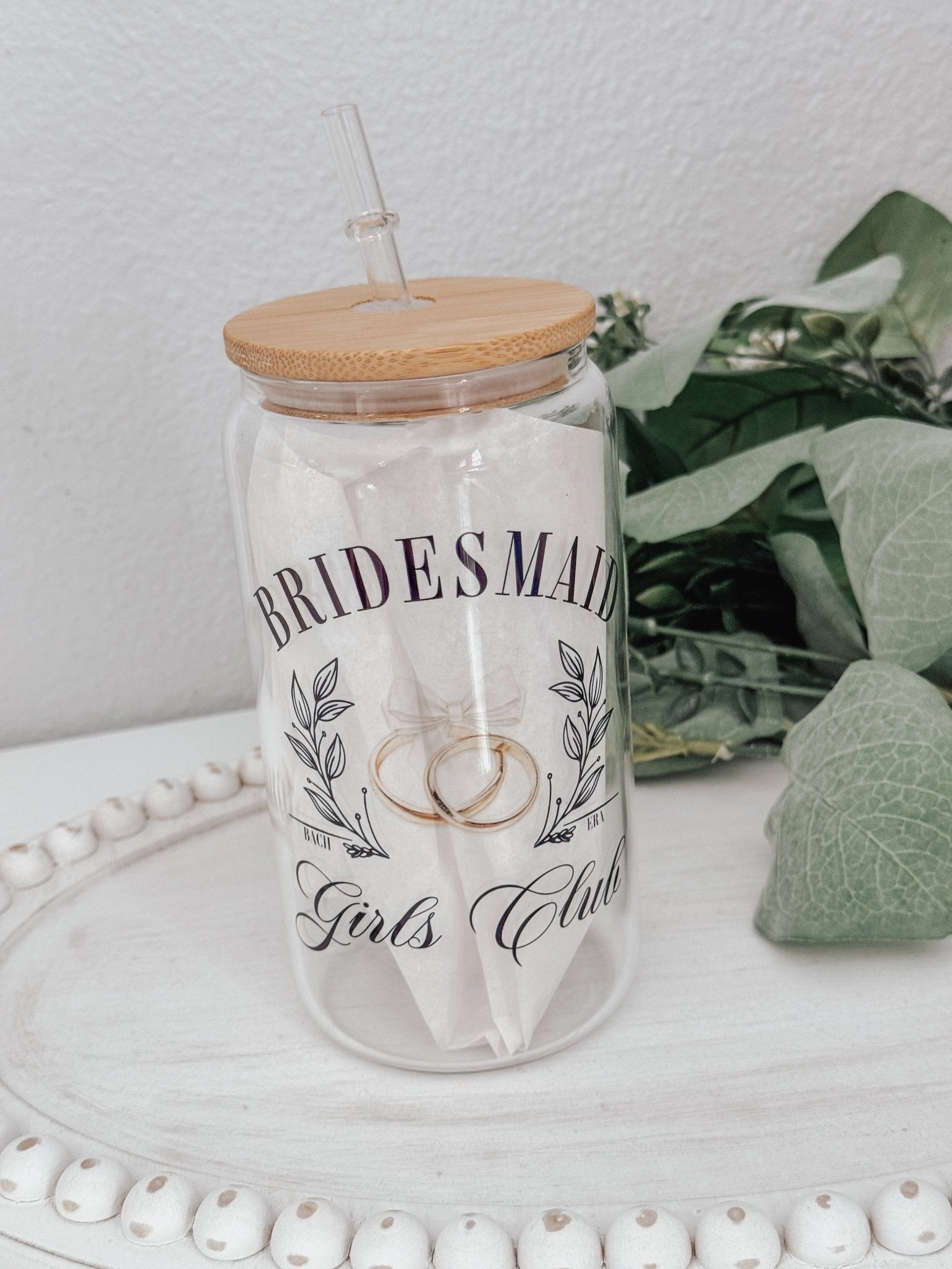 Bridesmaid Social Club 16oz Glass Can - Emma K Designs