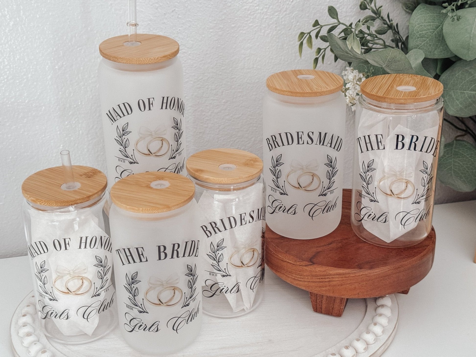 Bridesmaid Social Club 16oz Glass Can - Emma K Designs