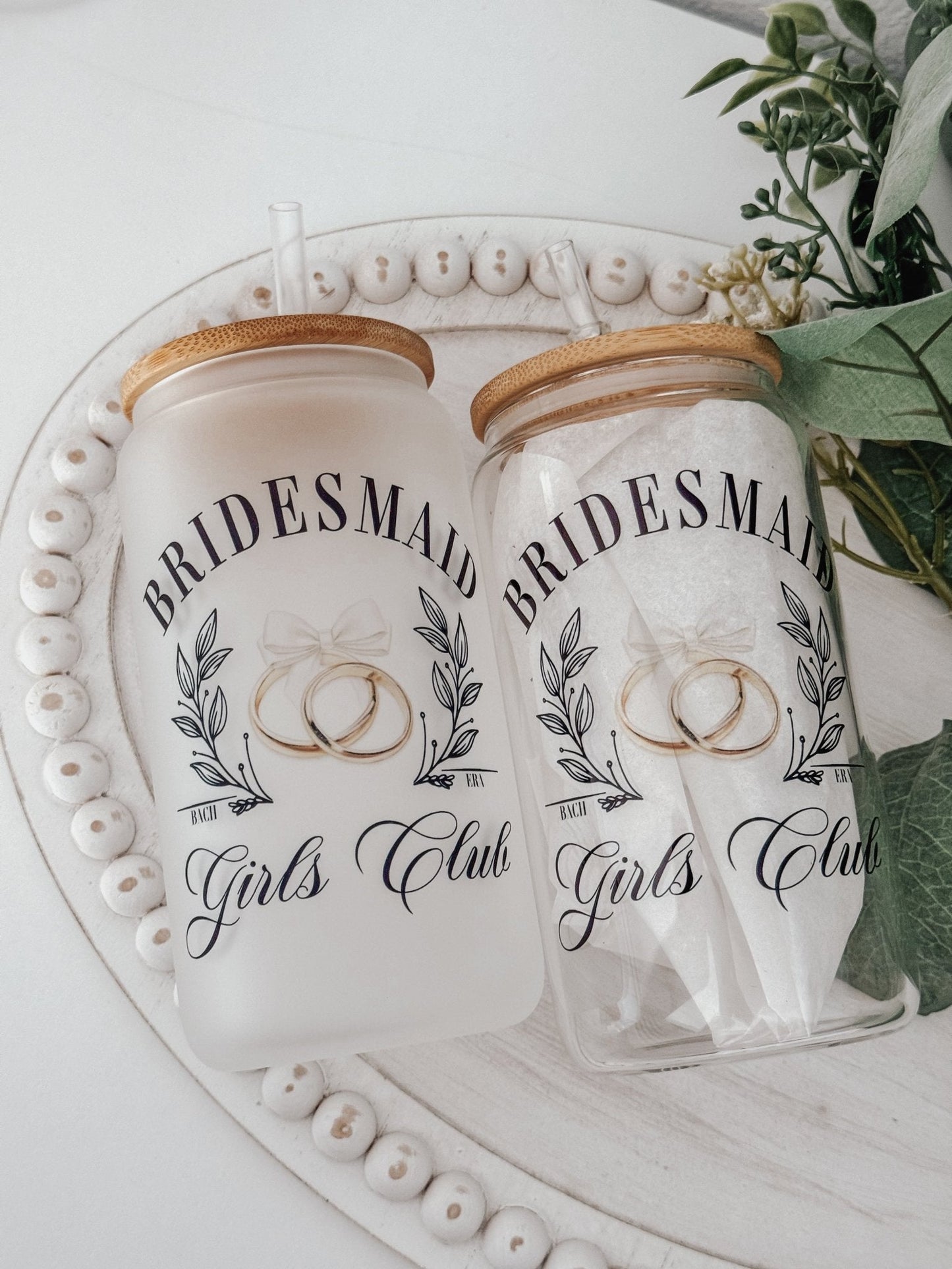 Bridesmaid Social Club 16oz Glass Can - Emma K Designs