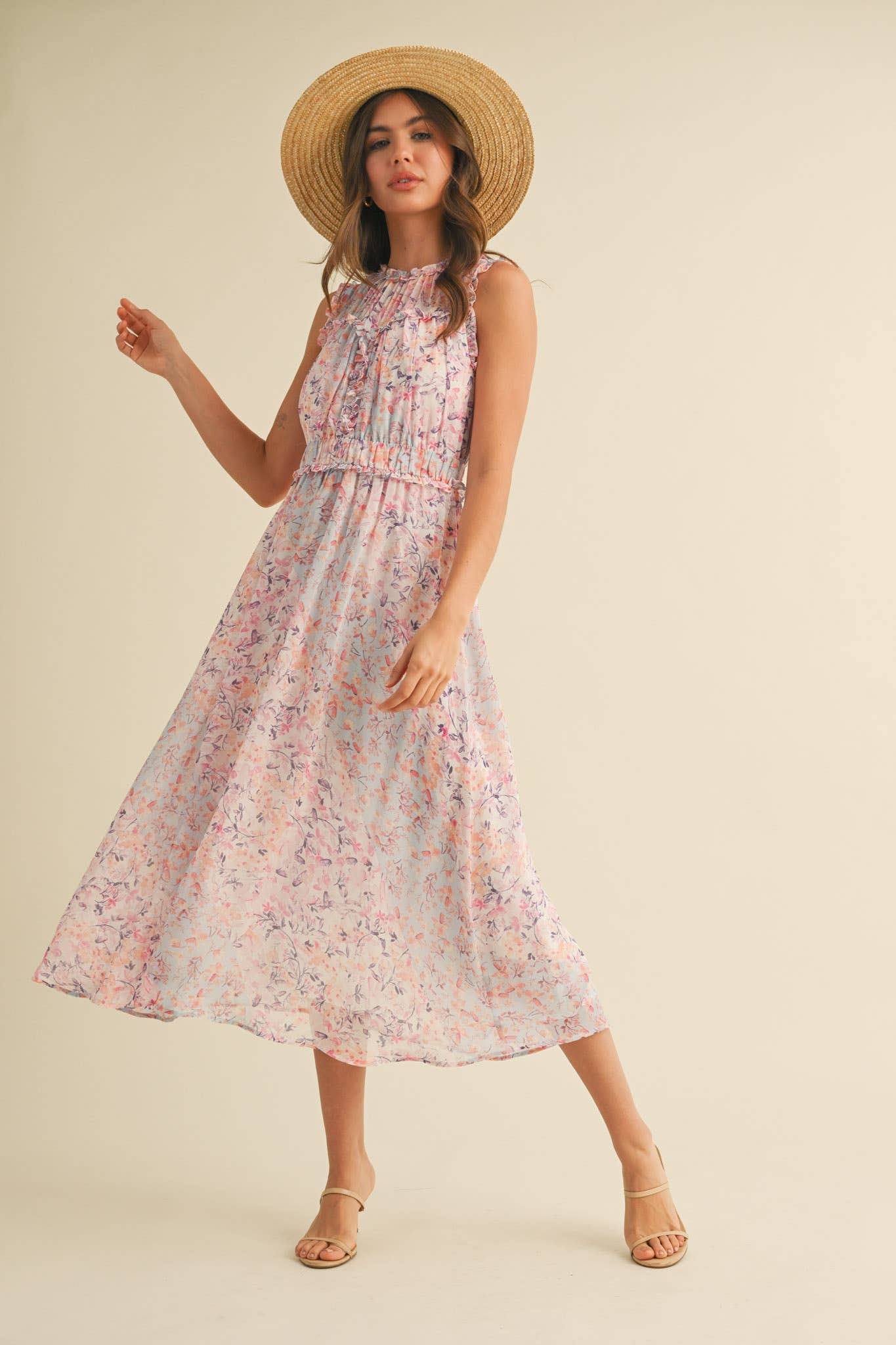 The Ella Floral Midi Dress