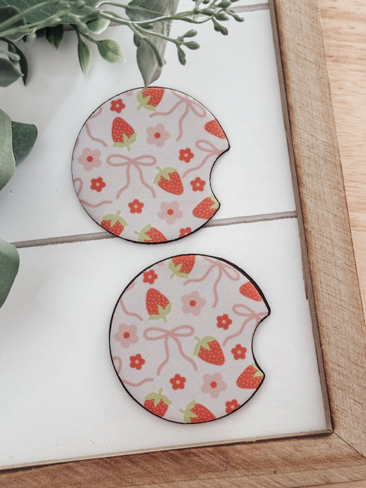 Car Coasters #14 Strawberry Dreams - Emma K Designs