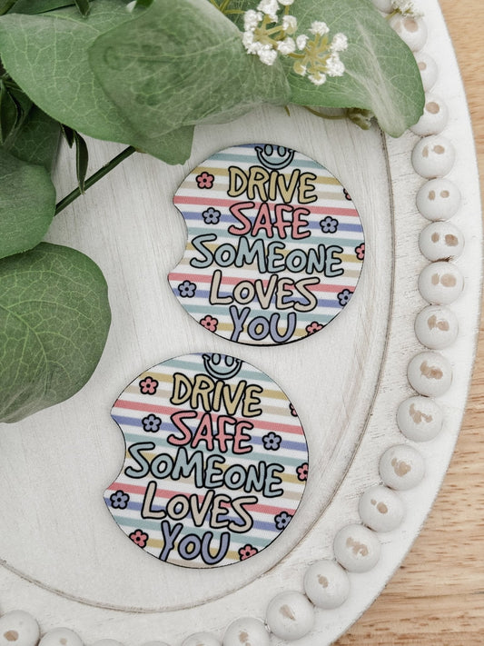 Car Coasters #2 Drive Safe - Emma K Designs