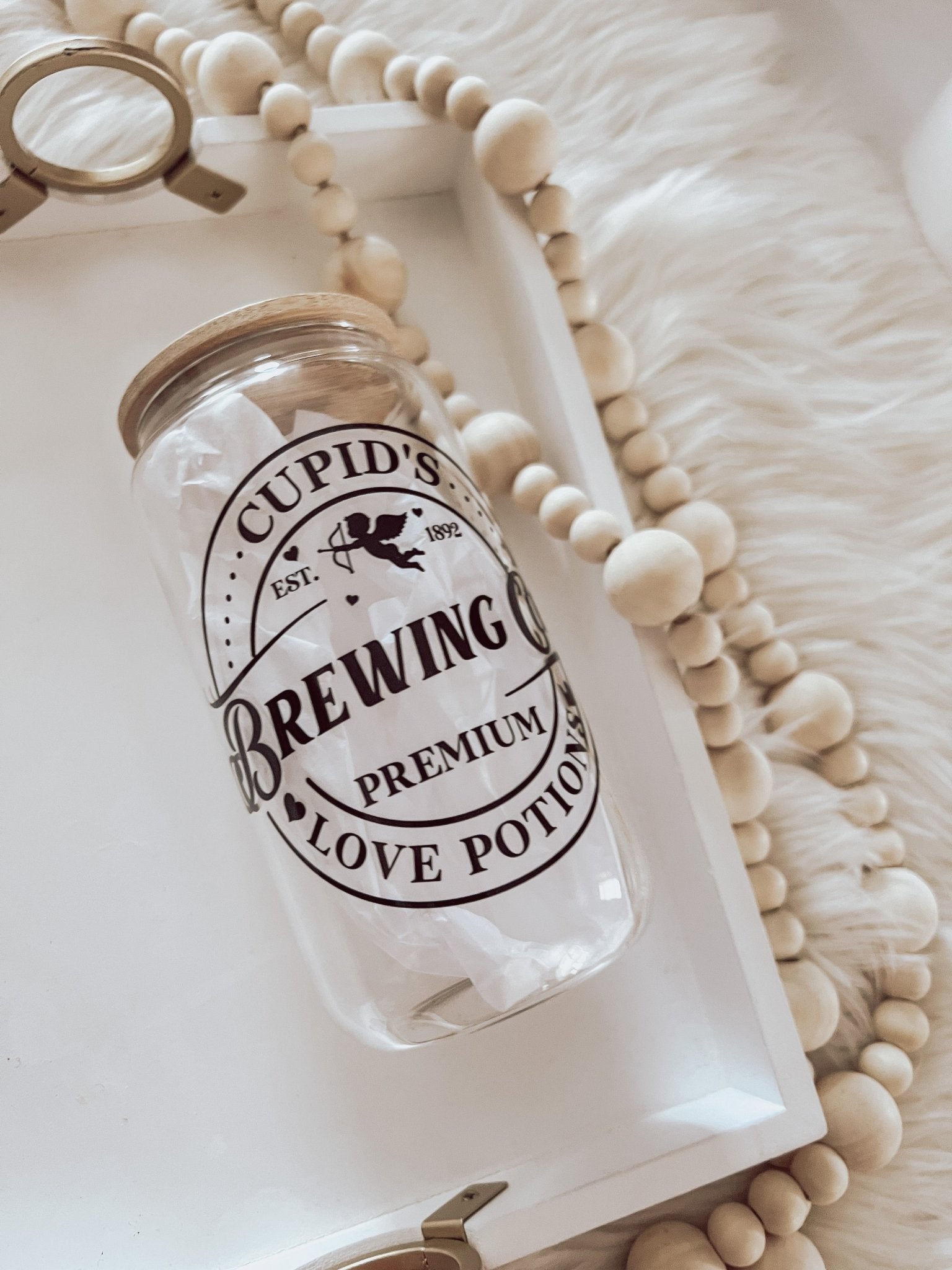 Cupids Brewing Co. 16oz Glass Beer Can Cup - Emma K Designs