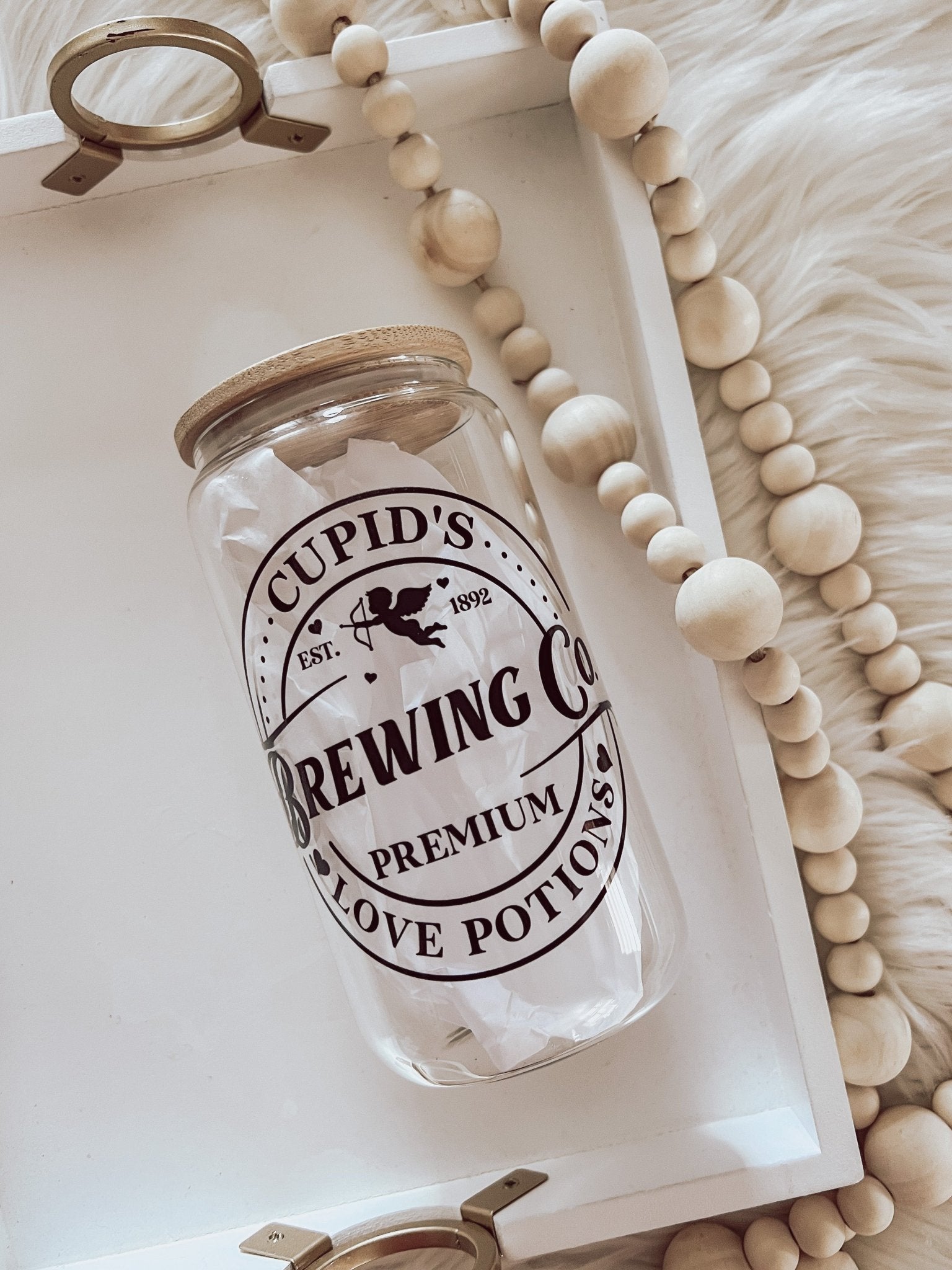 Cupids Brewing Co. 16oz Glass Beer Can Cup - Emma K Designs