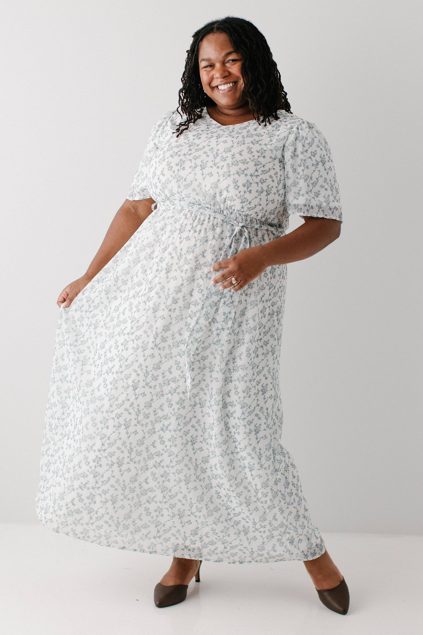 Esther Floral Print Maxi Dress