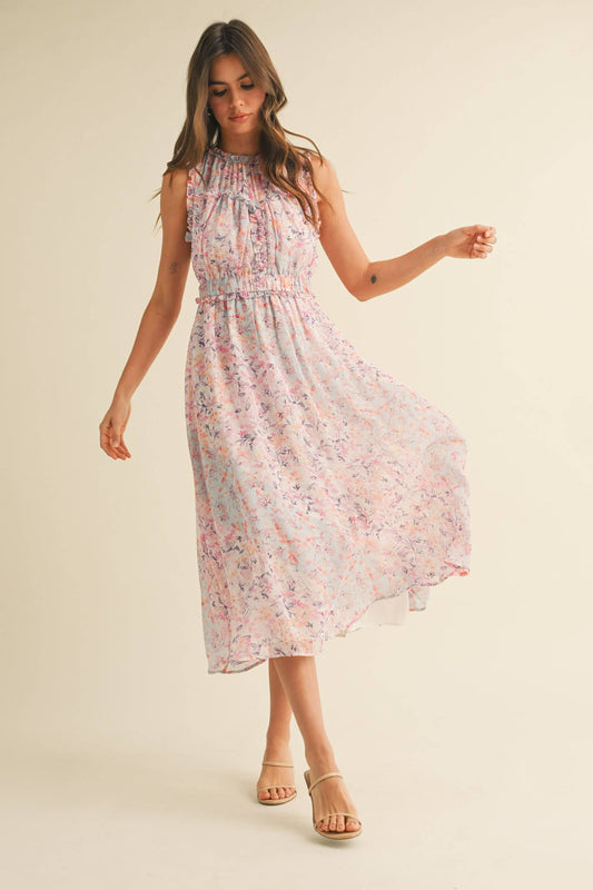 The Ella Floral Midi Dress