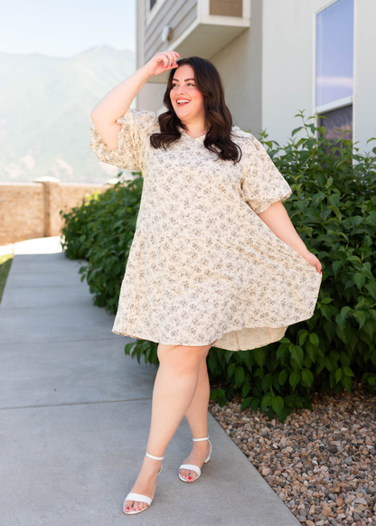Remie Natural Floral Dress