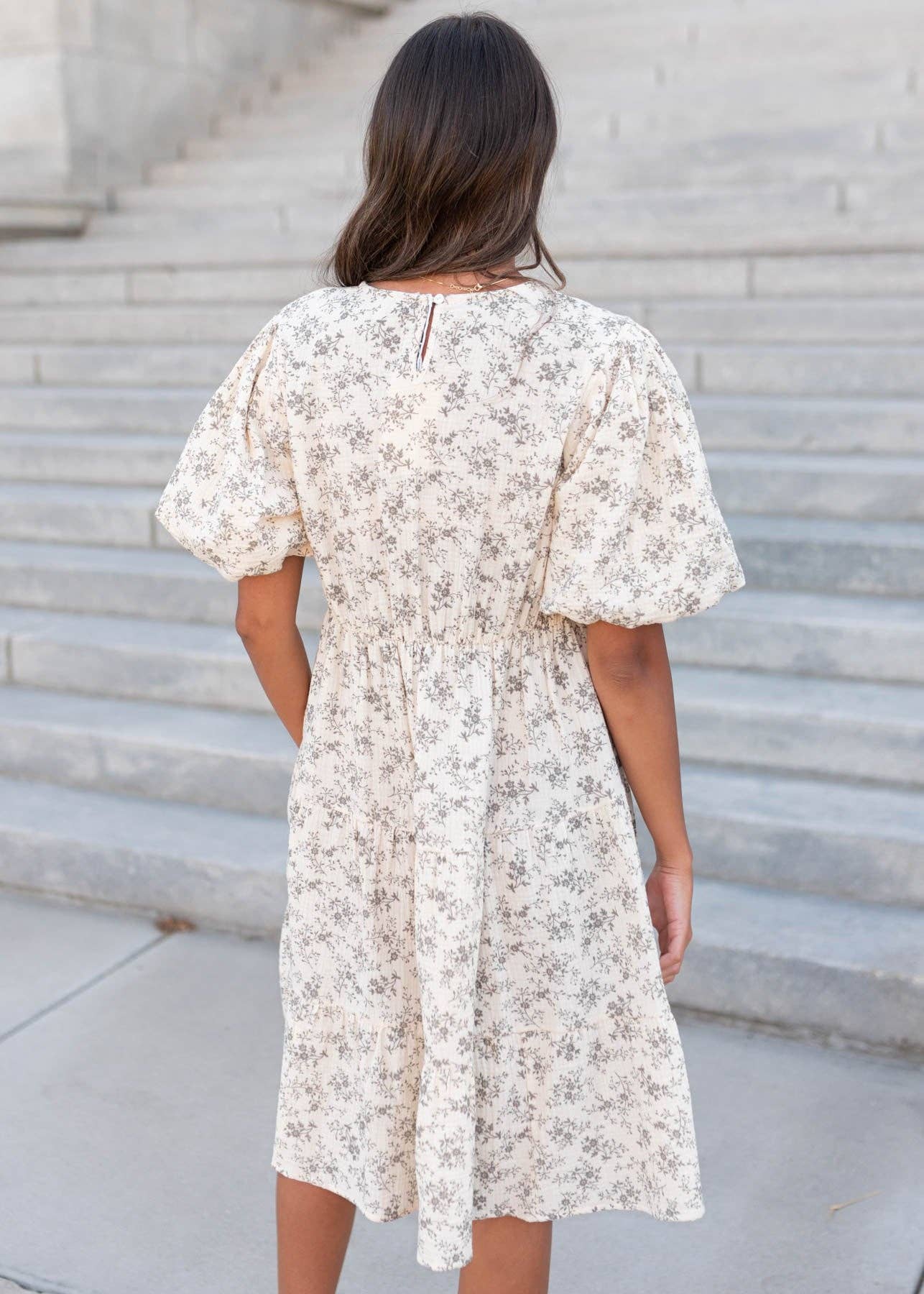 Remie Natural Floral Dress