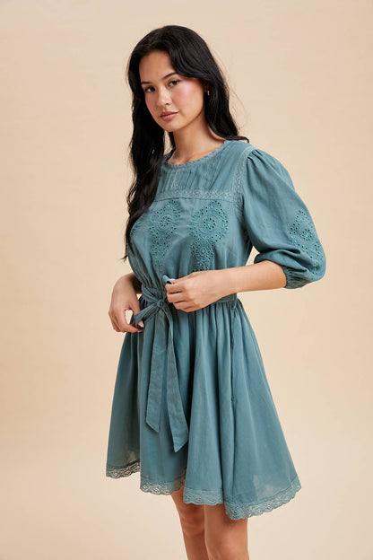 The Willow Breeze Eyelet Dress
