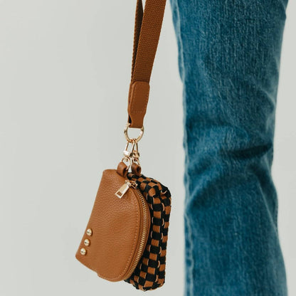 Wonderlust Woven Dual Pouch Wristlet Wholesale