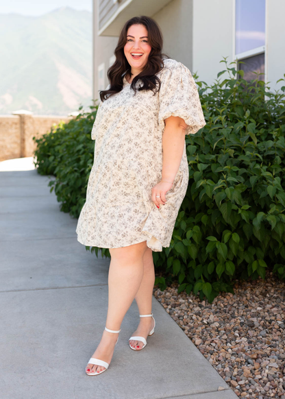 Remie Natural Floral Dress