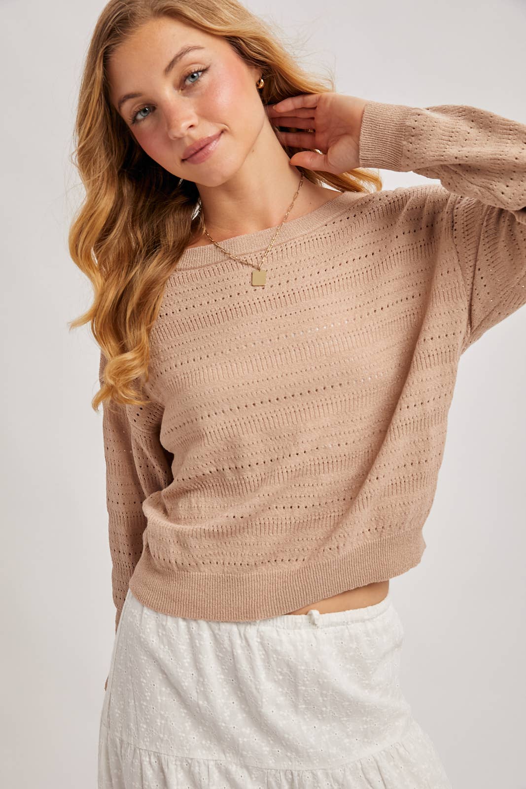 The Haven Eyelet Knit Sweater