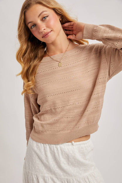 The Haven Eyelet Knit Sweater