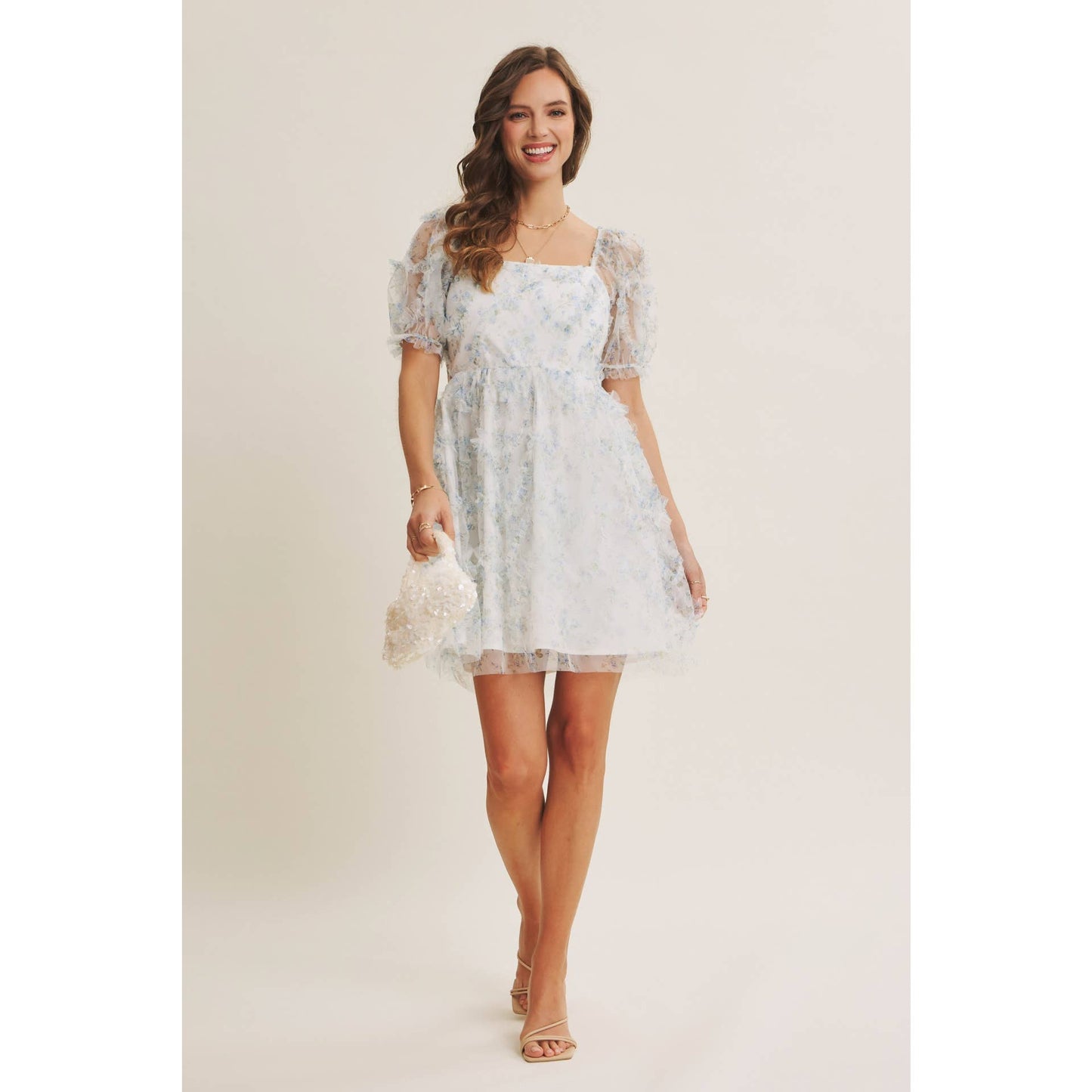 Garden Romance Ruffle Mini Dress