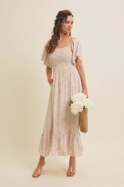 Zara Foral Midi Dress