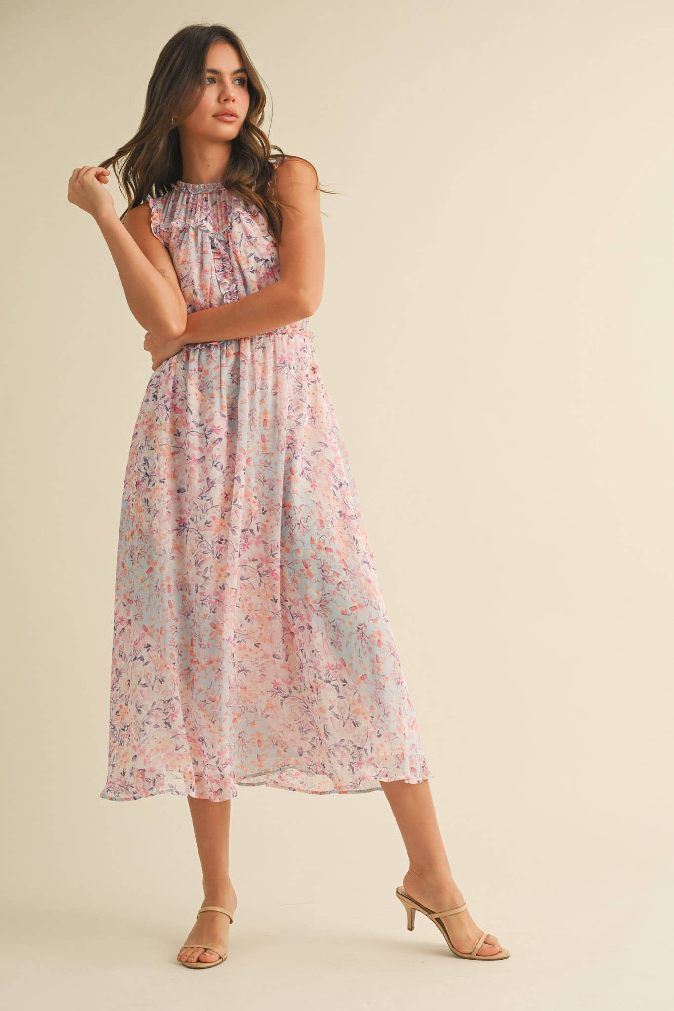 The Ella Floral Midi Dress