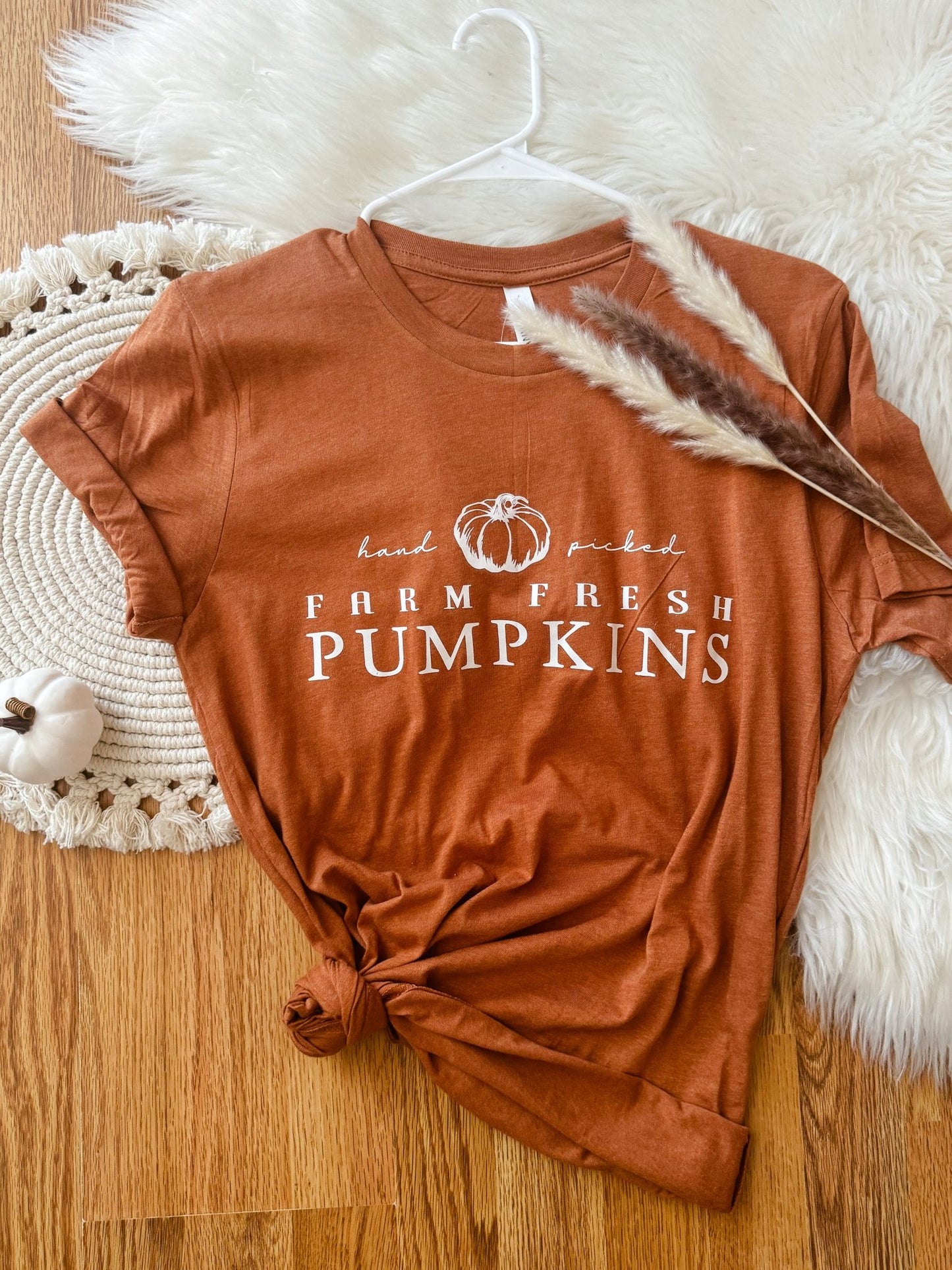 Farm Fresh Pumpkins (Orange) T-Shirt - Emma K Designs