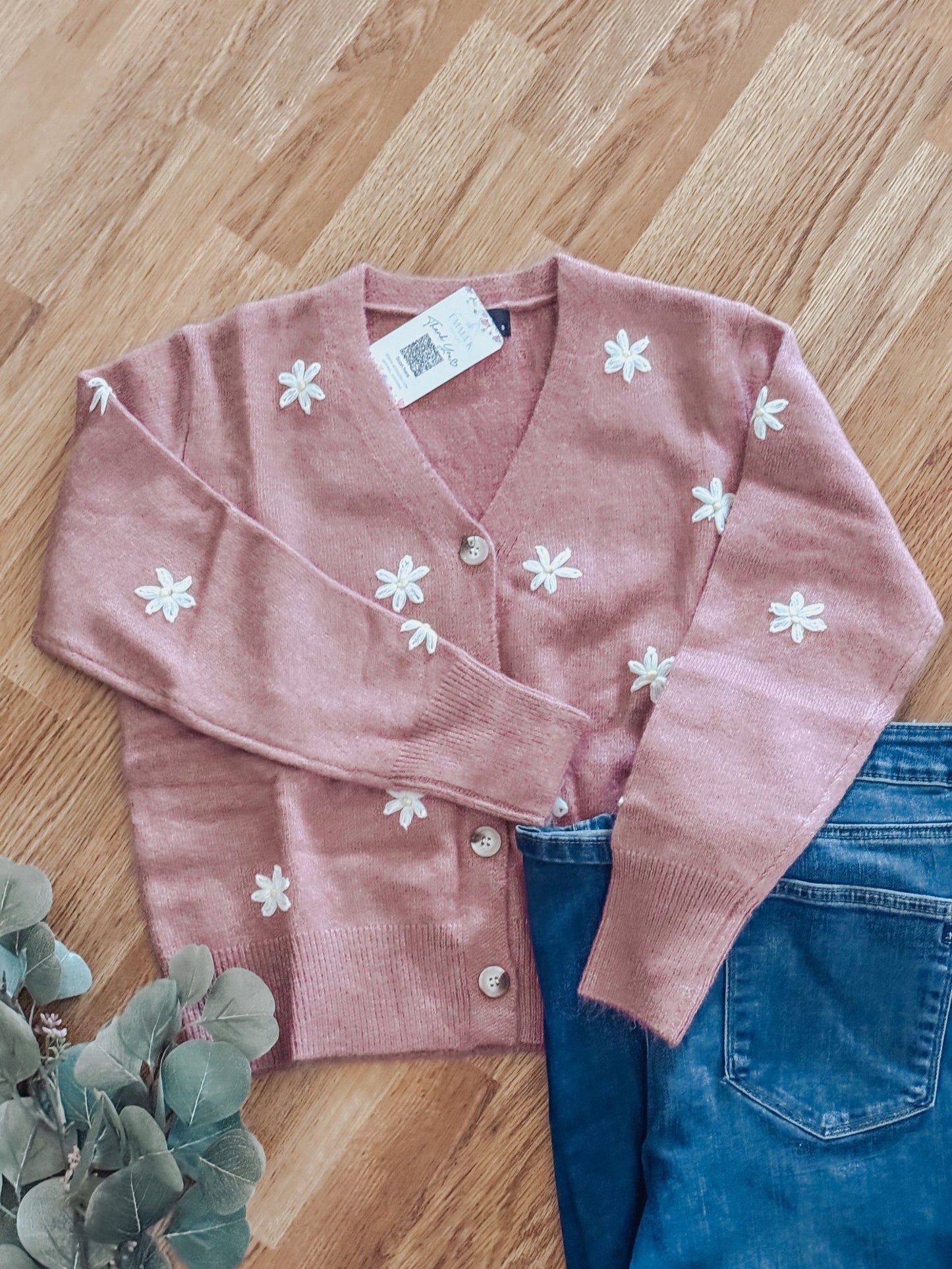 Floral Button Up Cardigan - Emma K Designs