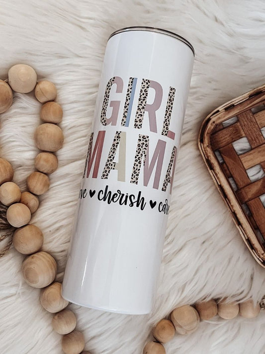 Girl Mama 20oz Skinny Tumbler - Emma K Designs