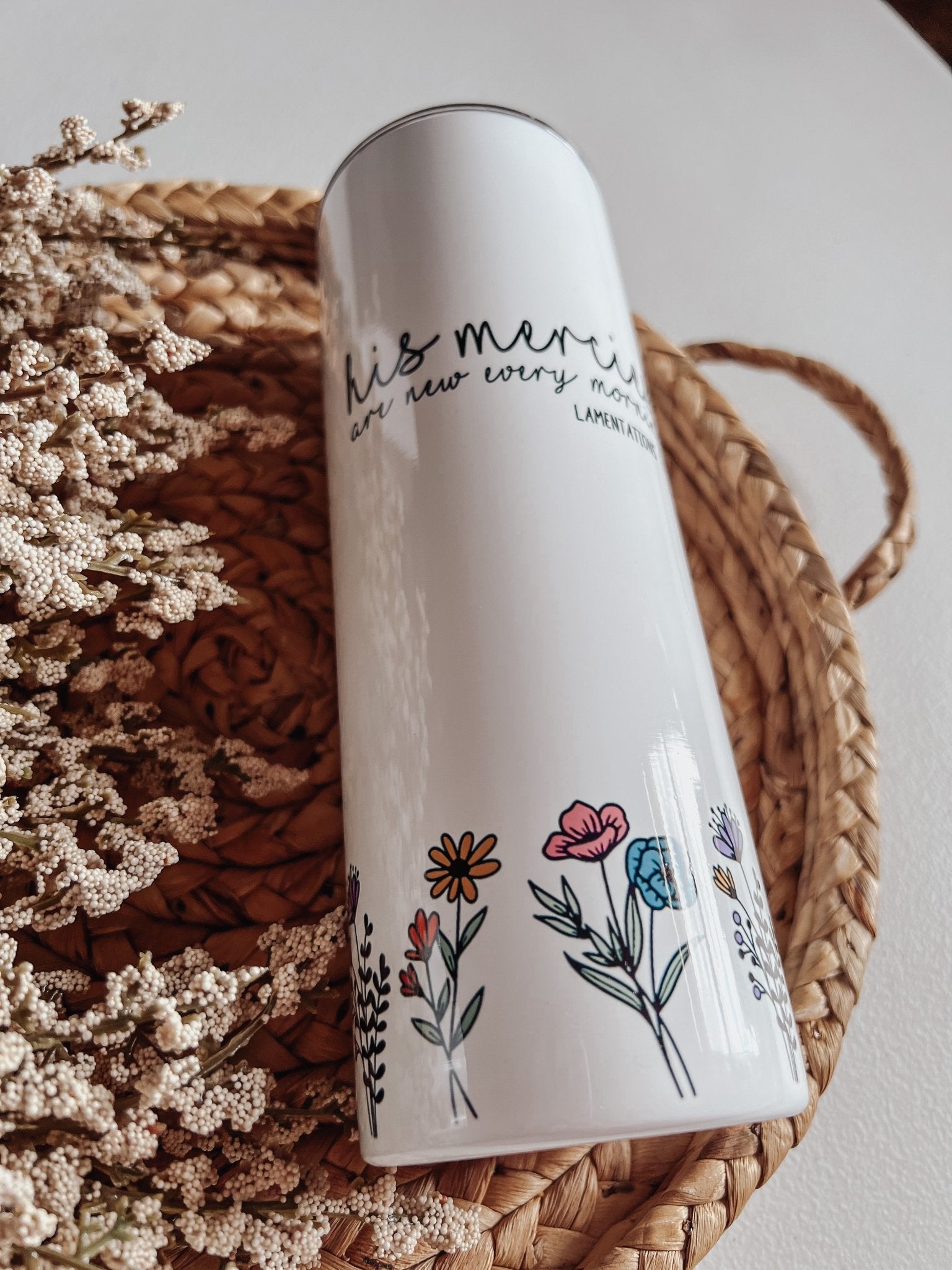 His Mercies 20oz Skinny Tumbler - Emma K Designs