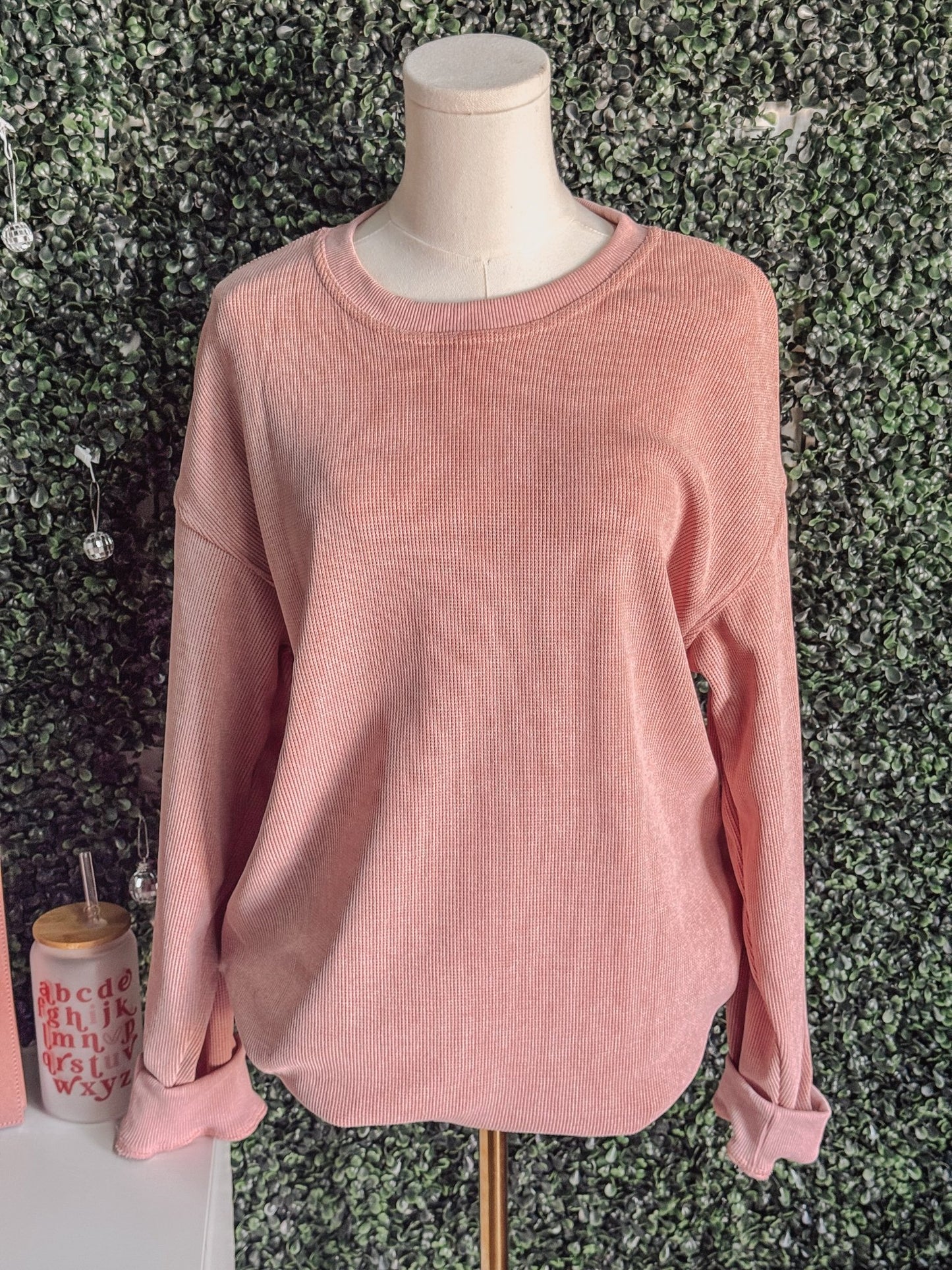 Ribbed Knit Sweatshirt - Emma K Designs