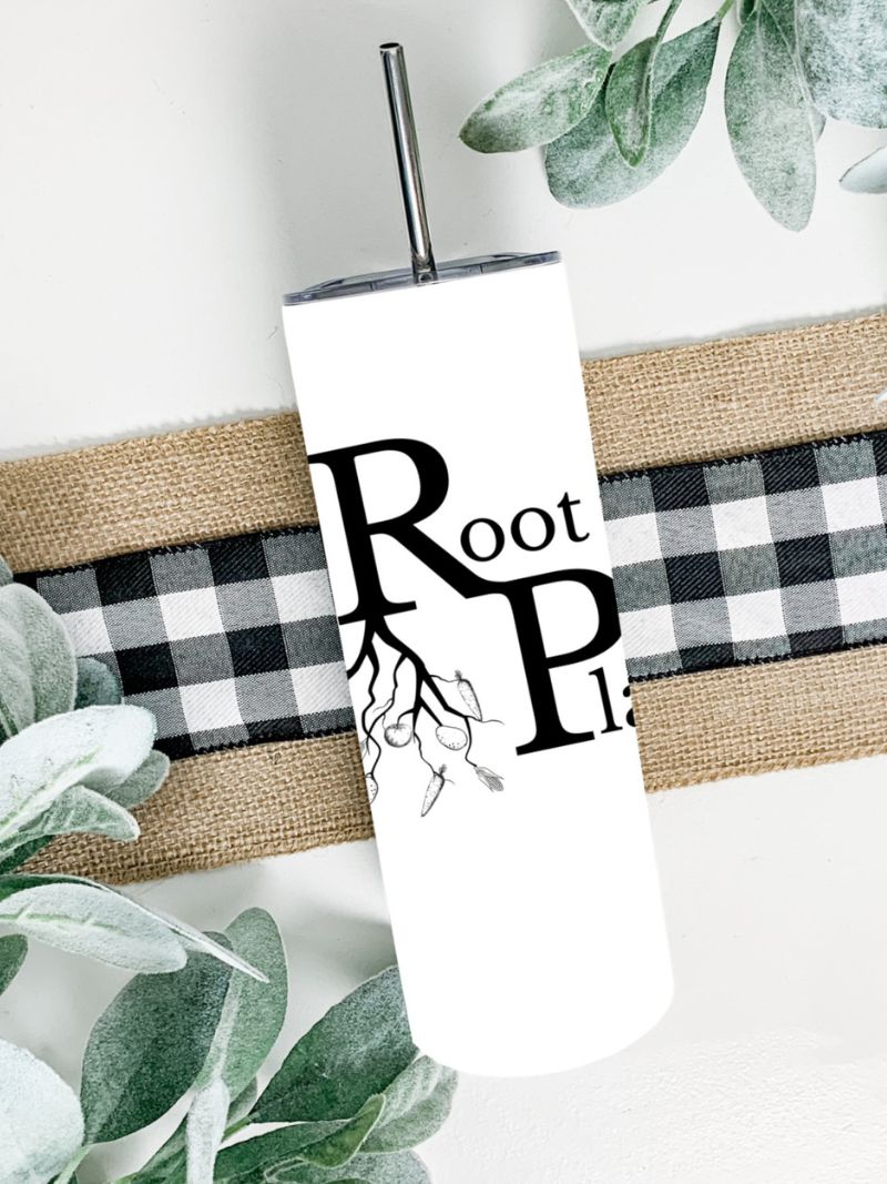 Root To Plate 16oz Glass Can Cup - Emma K Designs