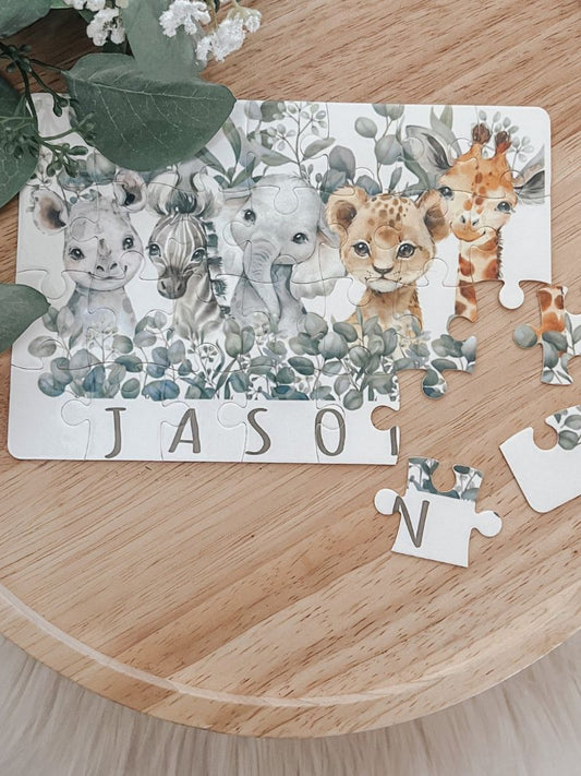 Safari Personalized Puzzle - Emma K Designs