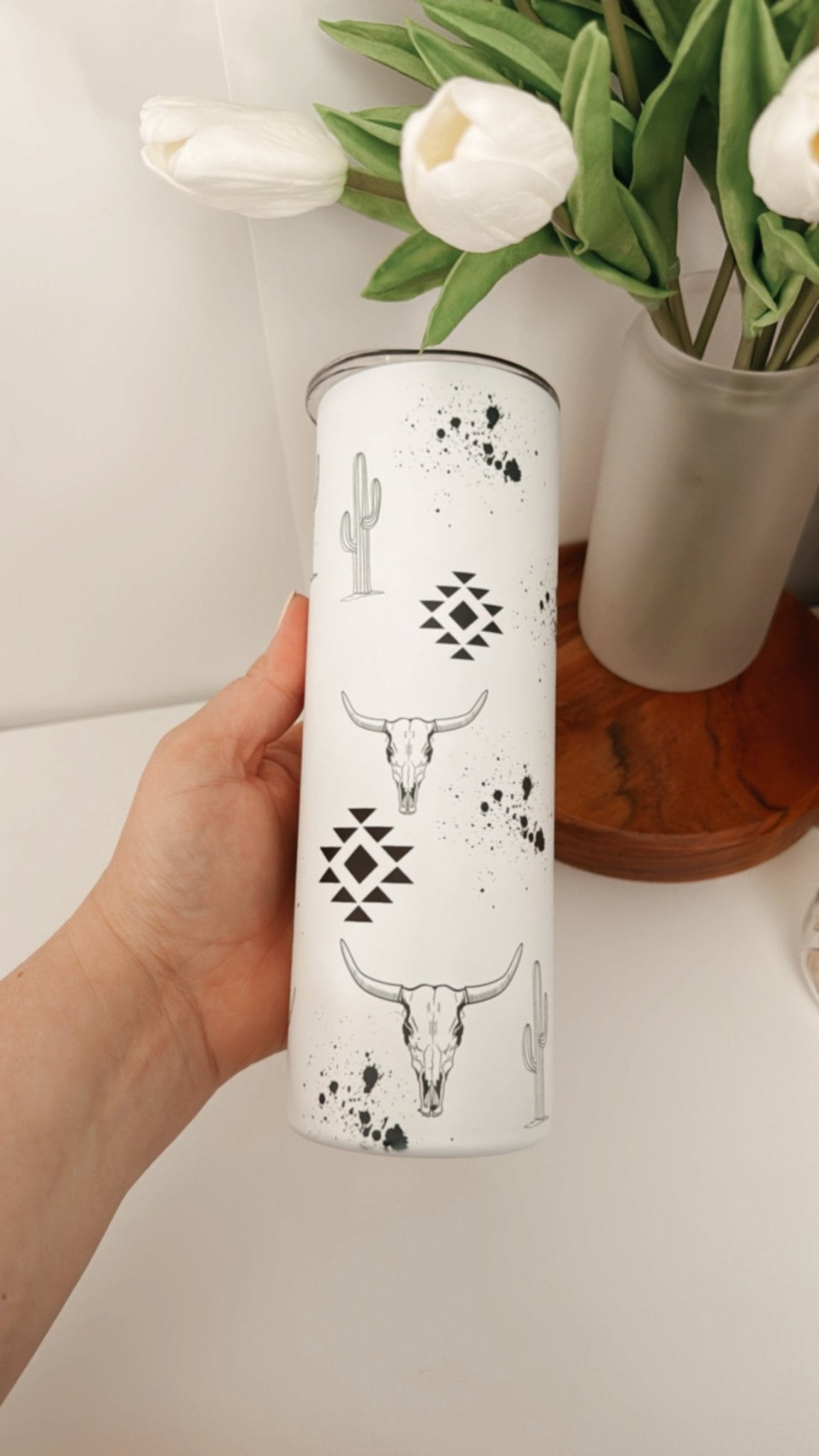 Western Aztec 20oz Skinny Tumbler - Emma K Designs