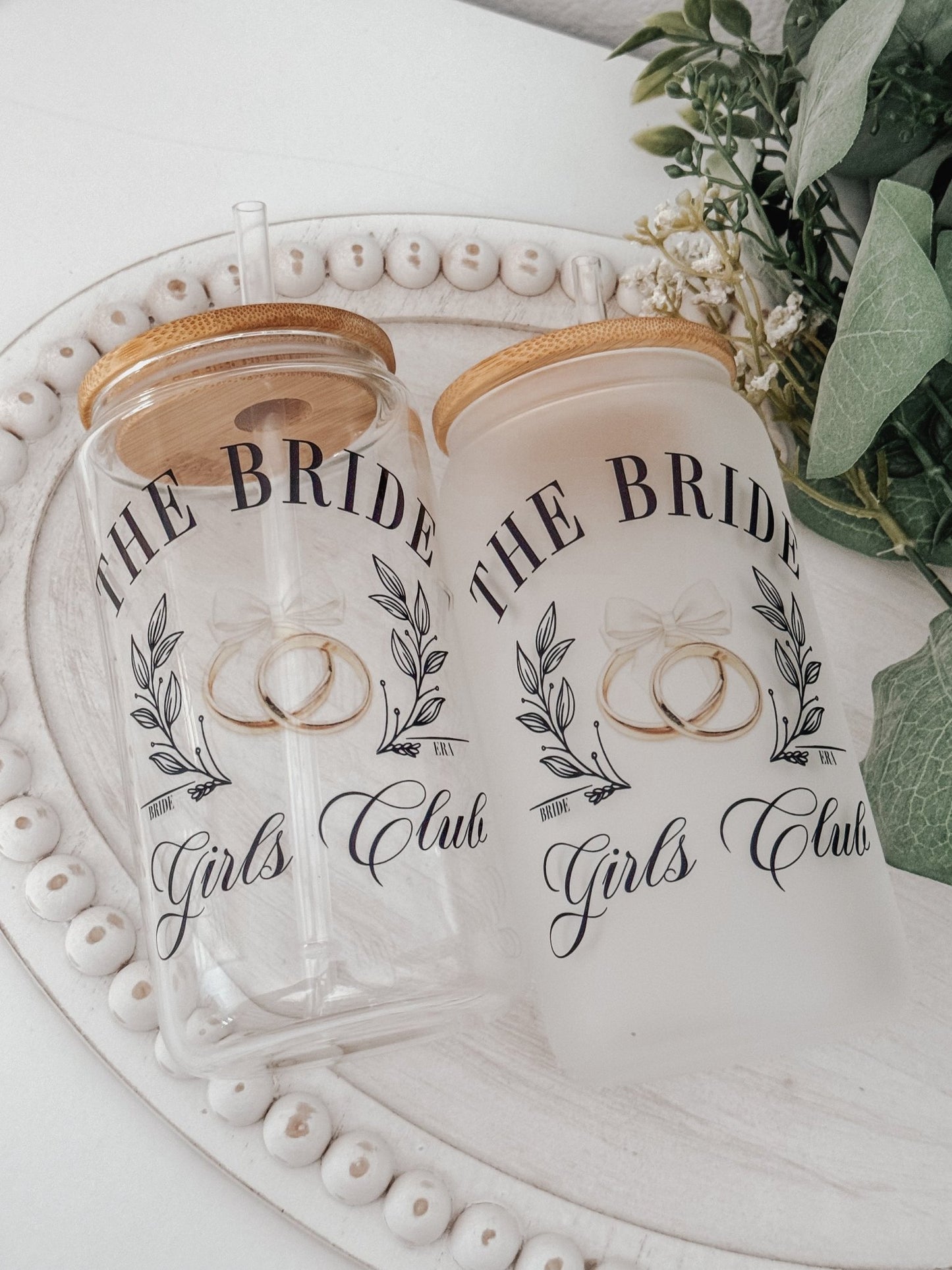 Bride Social Club 16oz Glass Can - Emma K Designs