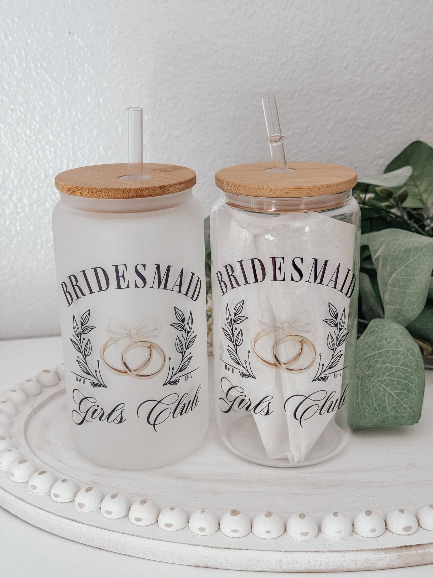 Bridesmaid Social Club 16oz Glass Can - Emma K Designs
